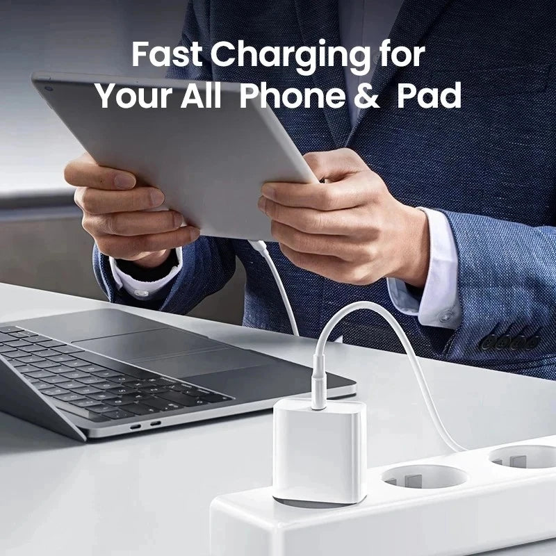 35W PD Fast Charger For iPhone 16 15 14 Pro Max High Speed Wall Charger Adapter Type C Cable EU Plug Quick Charge Charger